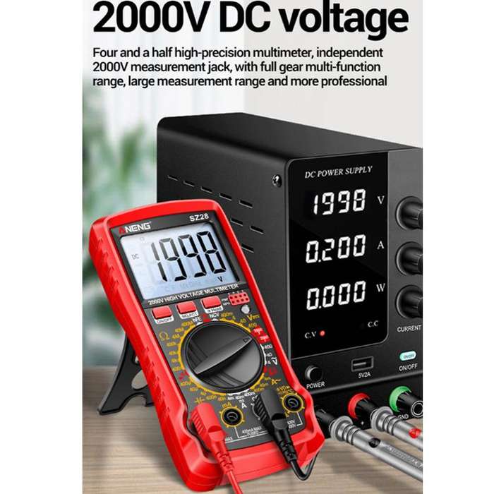 ANENG 2000V High Voltage High Precision Photovoltaic Digital Multimeter(SZ28 Red)