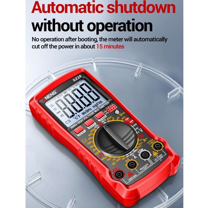 ANENG 2000V High Voltage High Precision Photovoltaic Digital Multimeter(SZ28 Black)