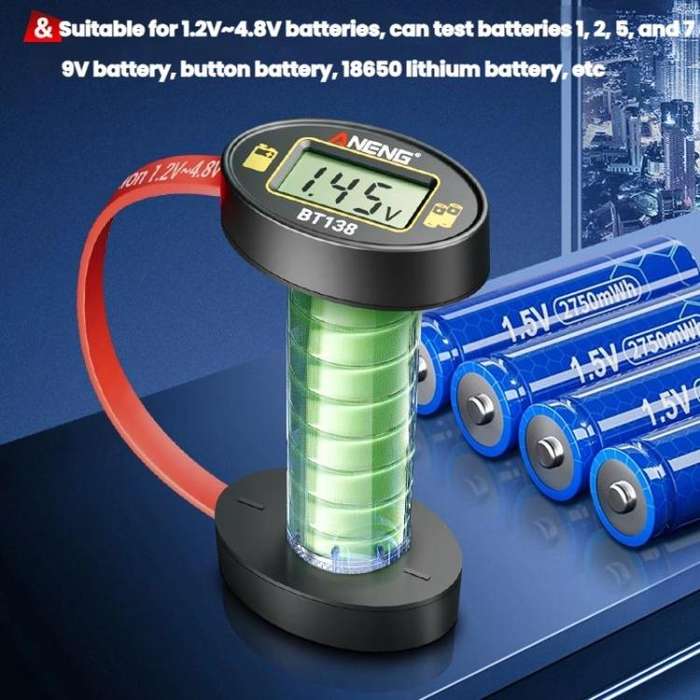 ANENG Portable Magnetic Battery Voltage Capacity Tester(BT138)