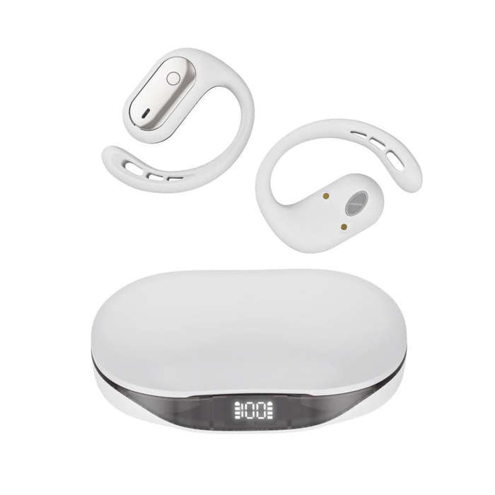 144 Languages AI Smart Translation Bluetooth Earphones With Digital Display Charging Case(White)