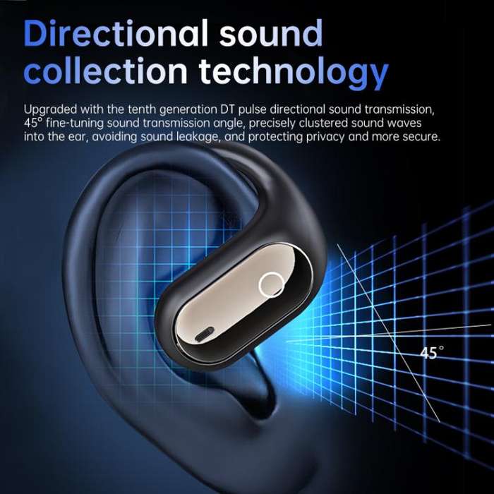 144 Languages AI Smart Translation Bluetooth Earphones With Digital Display Charging Case(Black)