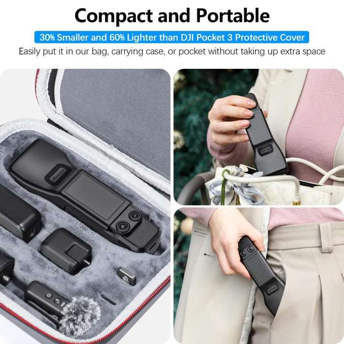 For DJI Osmo Pocket 3 Amazear Protective Case All-in-One Anti-Scratch Cover with Built-in Filter ...