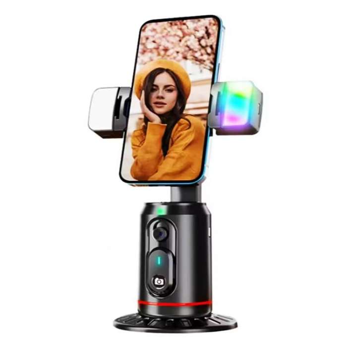 Smart AI Face Recognition Panoramic Tracking Anti-Shake Mobile Phone Gimbal(Q02 With Dual Fill Li...