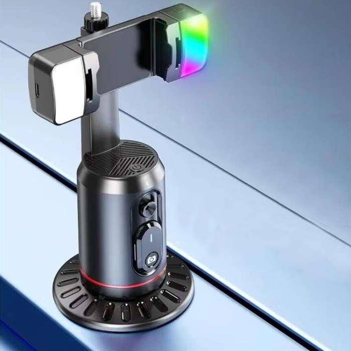 Smart AI Face Recognition Panoramic Tracking Anti-Shake Mobile Phone Gimbal(Q02 With Dual Fill Li...