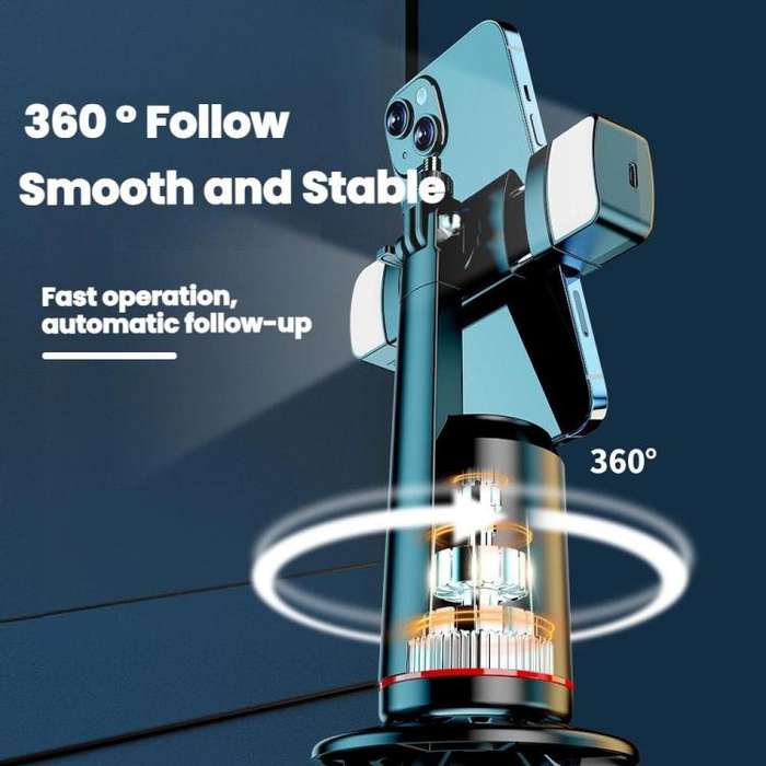 Smart AI Face Recognition Panoramic Tracking Anti-Shake Mobile Phone Gimbal(Q02 With Dual Fill Li...
