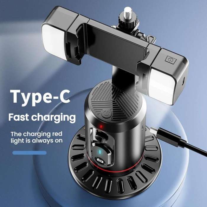 Smart AI Face Recognition Panoramic Tracking Anti-Shake Mobile Phone Gimbal(Q02 With Dual Fill Li...