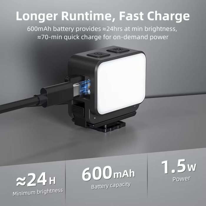 For DJI Action 5 Pro/ Action 4 Flymile 20 LEDs Magnetic Fill Light Rechargeable Video Light 3000K...
