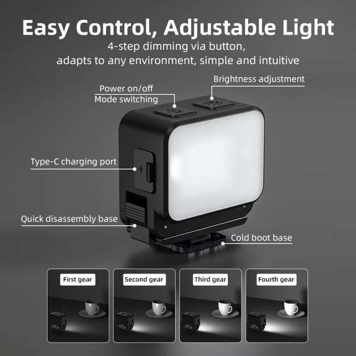 For DJI Action 5 Pro/ Action 4 Flymile 20 LEDs Magnetic Fill Light Rechargeable Video Light 3000K...