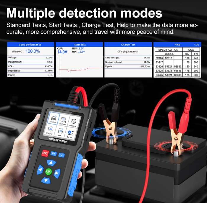 12/24V Multi-Function Car Battery Fault Diagnosis Tester(BT300)