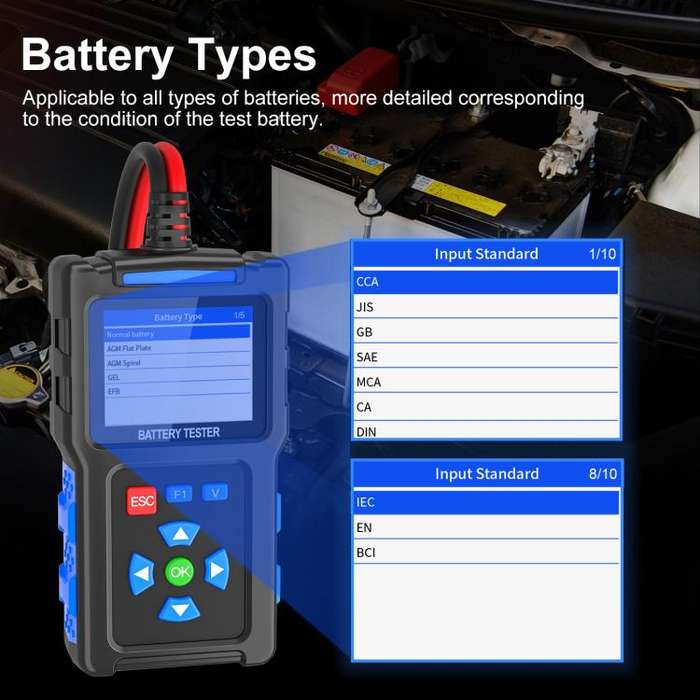 12/24V Multi-Function Car Battery Fault Diagnosis Tester(BT300)