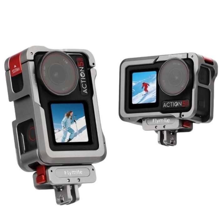 For DJI Action 5 Pro/Action 4/Action 3 Flymile Aluminum Alloy Camera Cage Protective Metal Frame(...