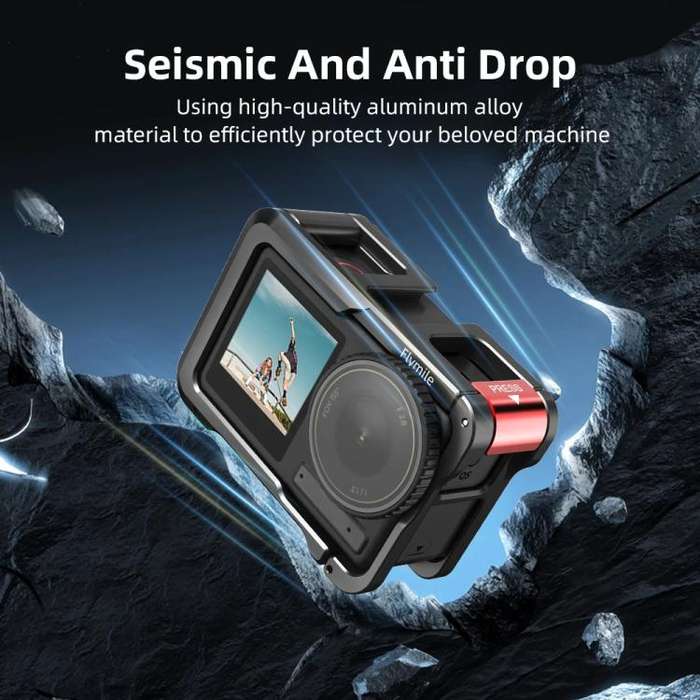 For DJI Action 5 Pro/Action 4/Action 3 Flymile Aluminum Alloy Camera Cage Protective Metal Frame(...