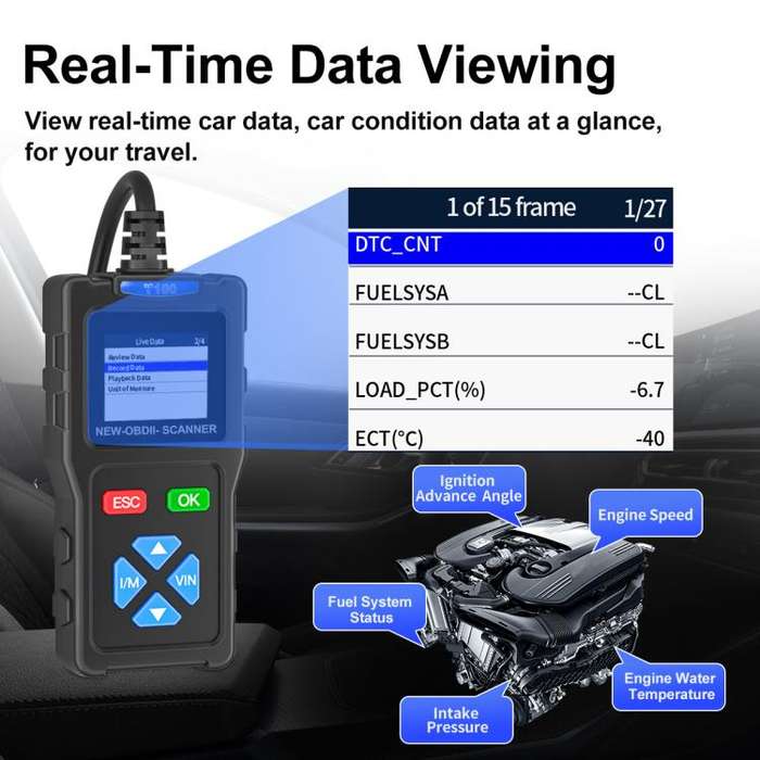 Car Fault Diagnostic Instrument OBD2 Car Engine Tester(T100)