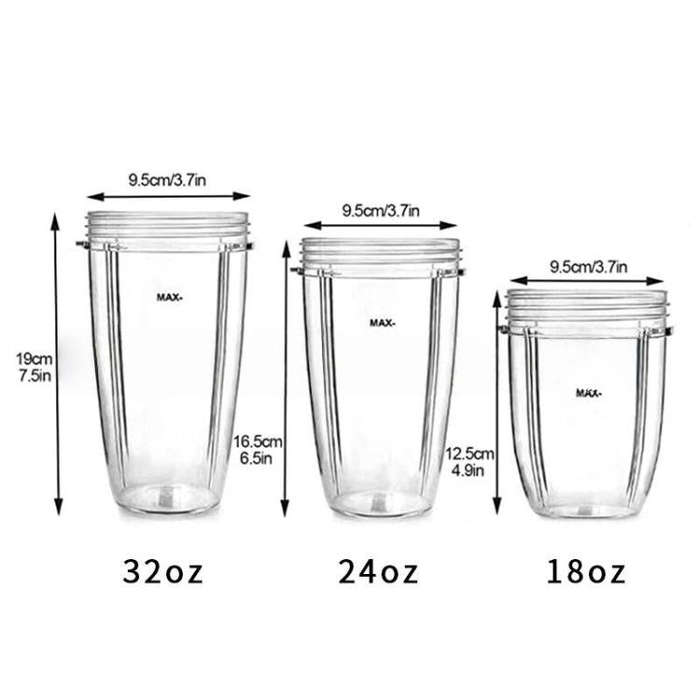 For Nutribullet 900w 600w Blender Blending Bottle Replacement Cups 32oz