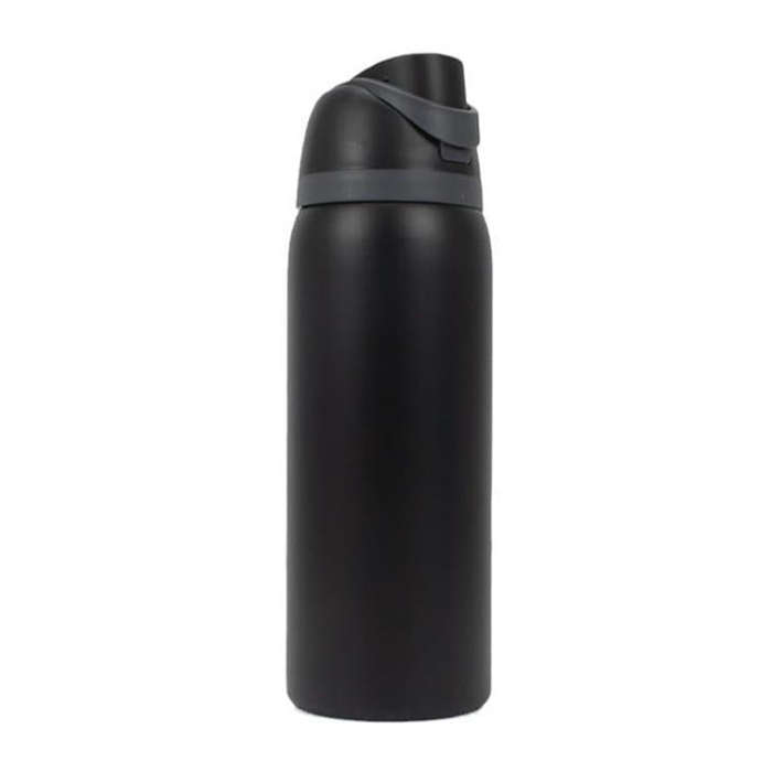 304 Stainless Steel Thermos Portable Sports Direct Drinking Kettle, Capacity: 16oz(Black)