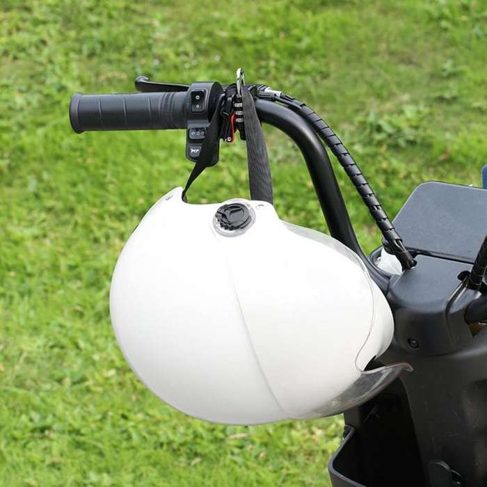 Motorcycle Bicycle Multifunctional Safety Anti-theft Helmet Hook Lock(Three-digit Password)