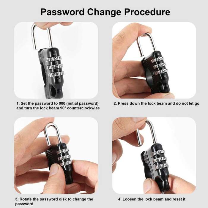 Motorcycle Bicycle Multifunctional Safety Anti-theft Helmet Hook Lock(Three-digit Password)