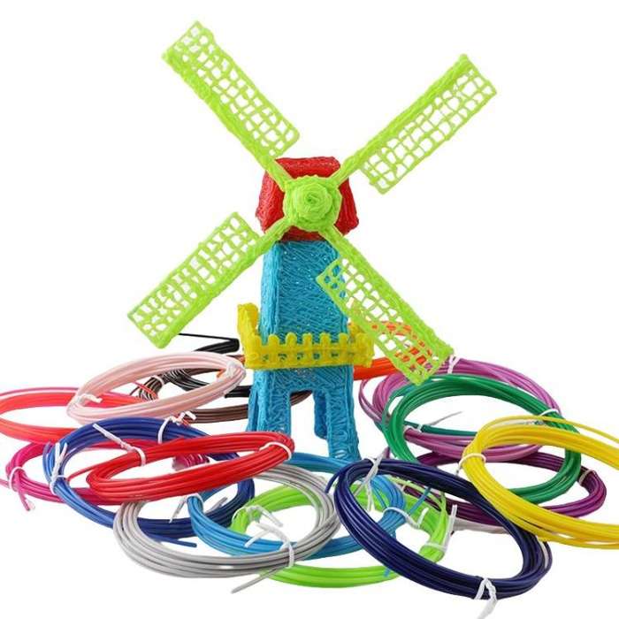 200m 20 Colors x 10m PLA 3D Printer Filament 1.75mm Multicolor Filament Bundle for 3D Pen & Crafting