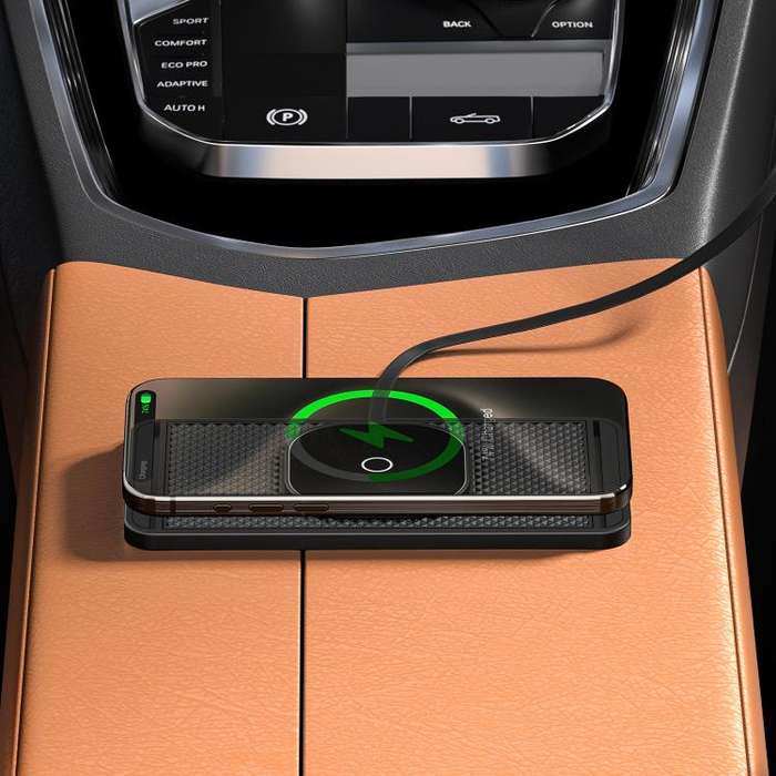 Car Magnetic Avoid Camera Wireless Charging Anti-slip Pad(TYPE-C Interface 1m)