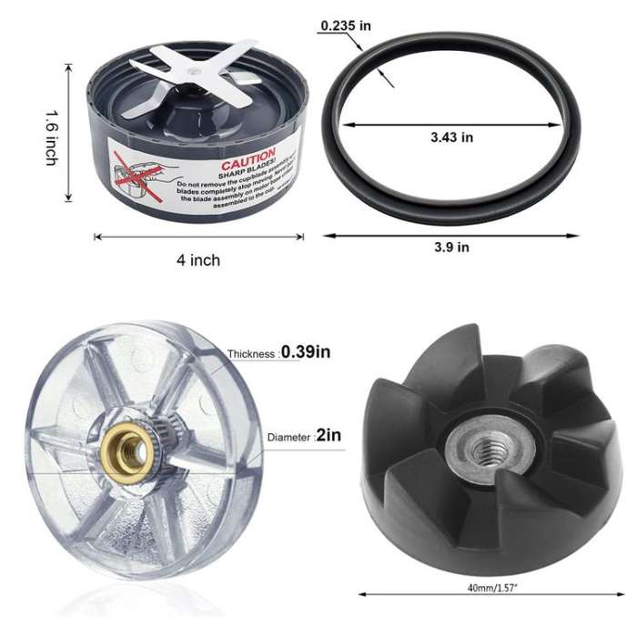 8 In 1 For Nutribullet 600W 900W Replacement Parts Blender Blade Base, Drive Socket, Seals