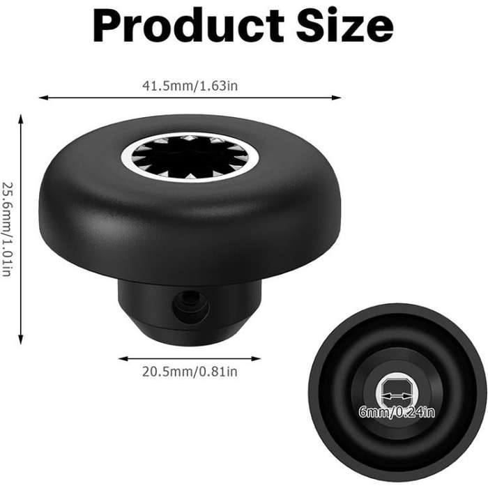 For Vitamix 5200 5006 5012 5057 Drive Socket Mushroom Head Blender Parts(Black)