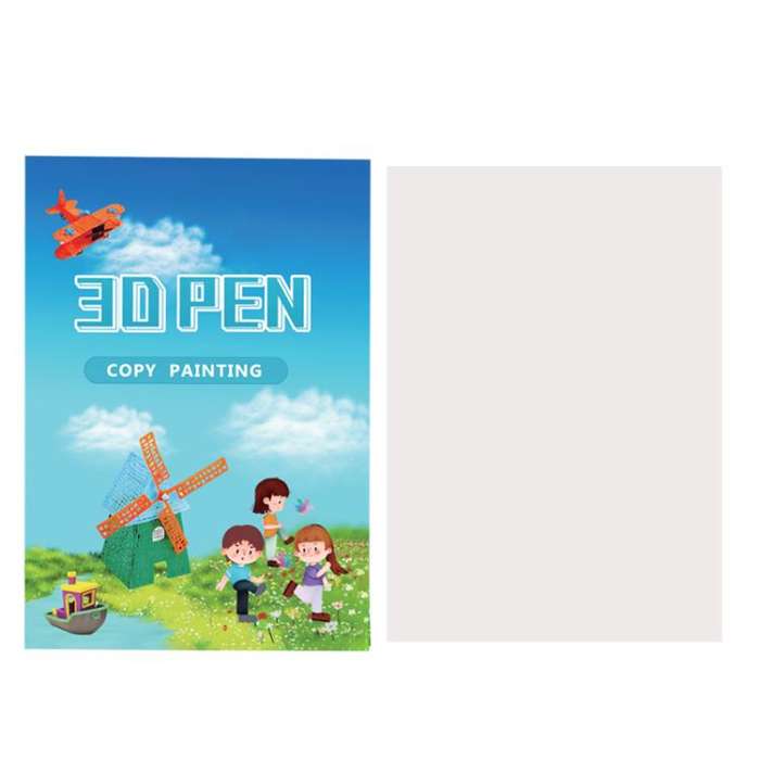40 Pictures Large 3D Printing Pen High Low Temperature Compatible Drawing Book With Tracing Board