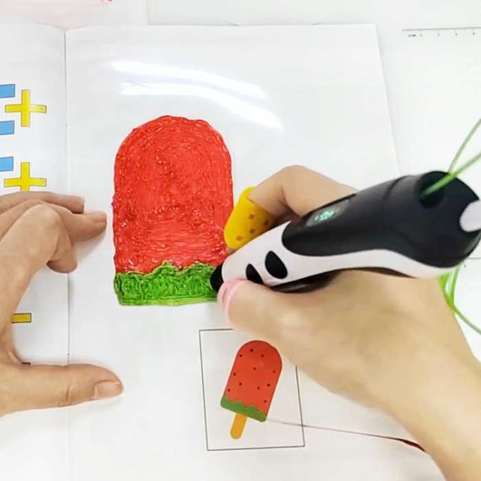 40 Pictures Large 3D Printing Pen High Low Temperature Compatible Drawing Book With Tracing Board