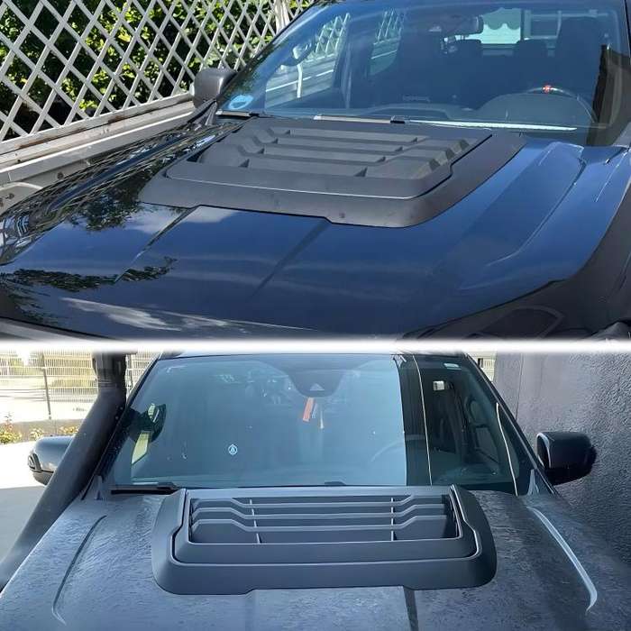 Car Hood Air Intake Cover Deflector For Ford Ranger Raptor 2015-2022, Color: Carbon Pattern