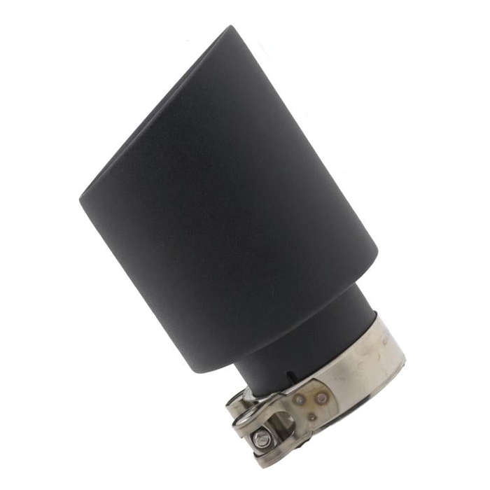 Car Inclined Stainless Steel Muffler Exhaust Pipe, Size: 76x101mm Black