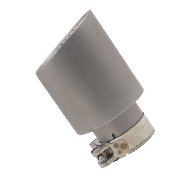 Car Inclined Stainless Steel Muffler Exhaust Pipe, Size: 76x101mm Silver