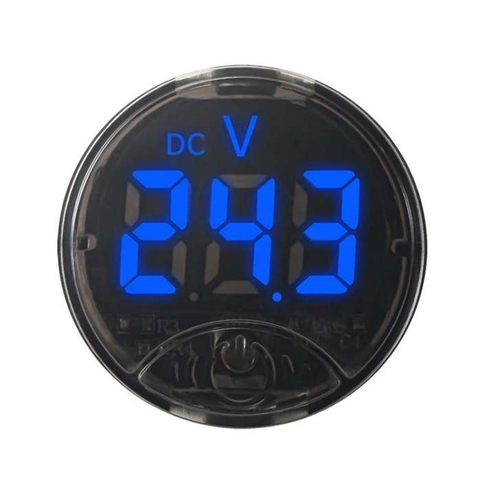 LED Digital Display Circular Voltage Meter, Color: Blue DC 7-120V