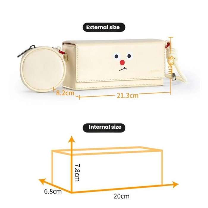 For DJI Pocket 3 Cwatcun D195 Medium Pocket Tripod Camera Bag Camera Accessories Shoulder Bag(White)