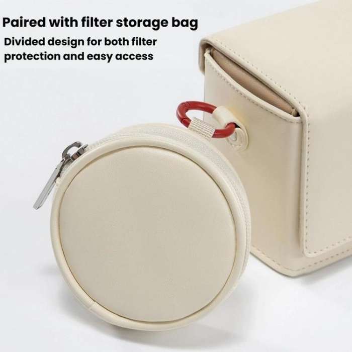 For DJI Pocket 3 Cwatcun D195 Medium Pocket Tripod Camera Bag Camera Accessories Shoulder Bag(White)