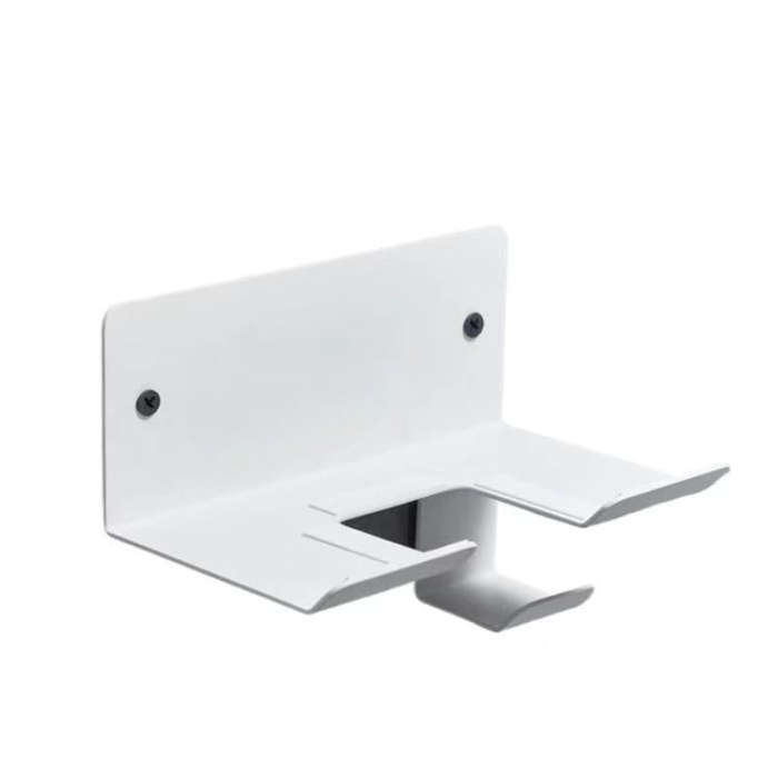 Wall-Mounted Hair Dryer Holder with Cord Organizer Bathroom Storage for Blow Dryer(White)