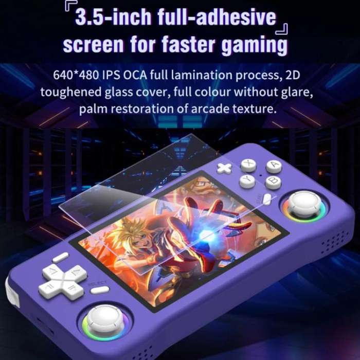 XF35H 3.5-Inch Retro Handheld Game Console With Linux System And RGB Light Pocket Video Game Play...