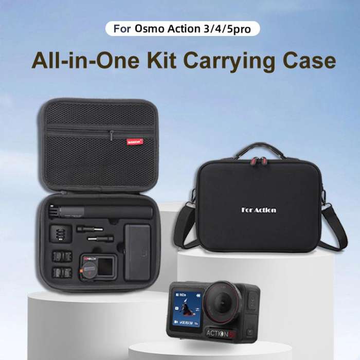 Carrying Case For DJI Action 5 Pro /Action 4 / Action 3 All-in-One Kit Durable Shoulder & Hand Ca...