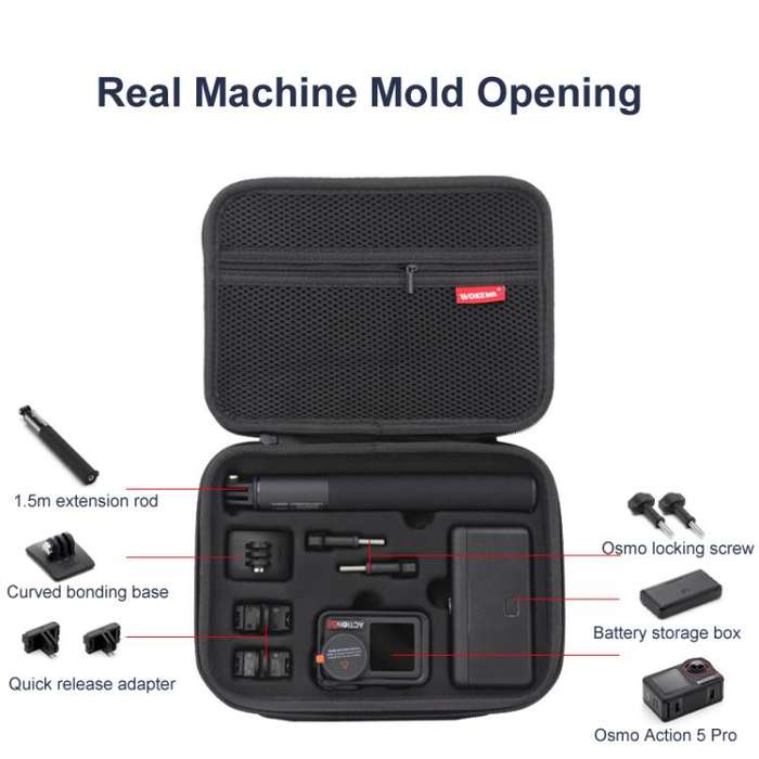 Carrying Case For DJI Action 5 Pro /Action 4 / Action 3 All-in-One Kit Durable Shoulder & Hand Ca...