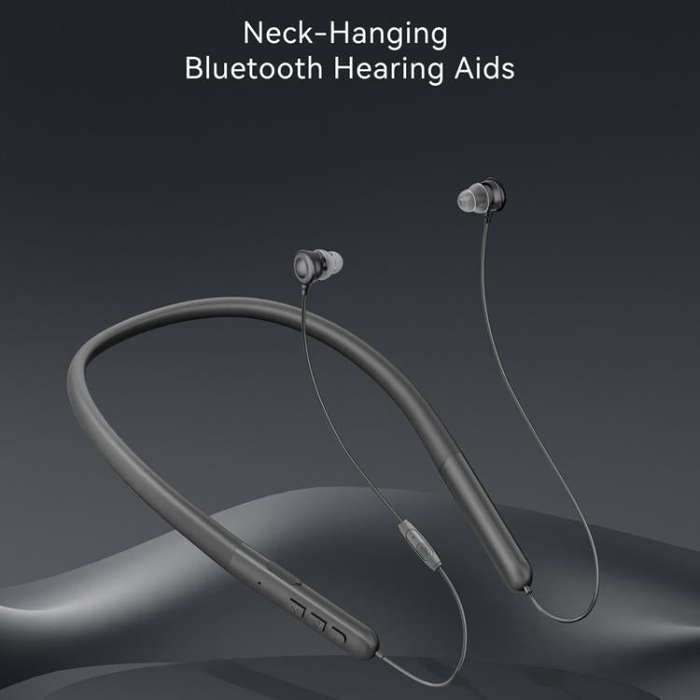 Neckband Bluetooth Hearing Amplifier For Seniors Semi-In-Ear Design With Digital Sound Chip, Long...