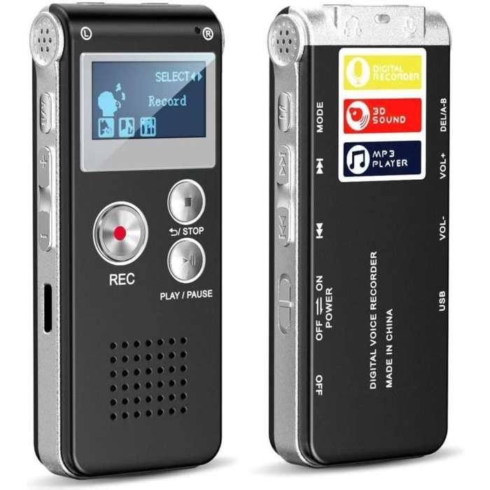 High-Definition Noise Reduction Control Ultra-Long Standby Conference Recorder, Size: 128GB(Black)
