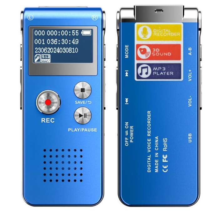High-Definition Noise Reduction Control Ultra-Long Standby Conference Recorder, Size: 128GB(Royal...