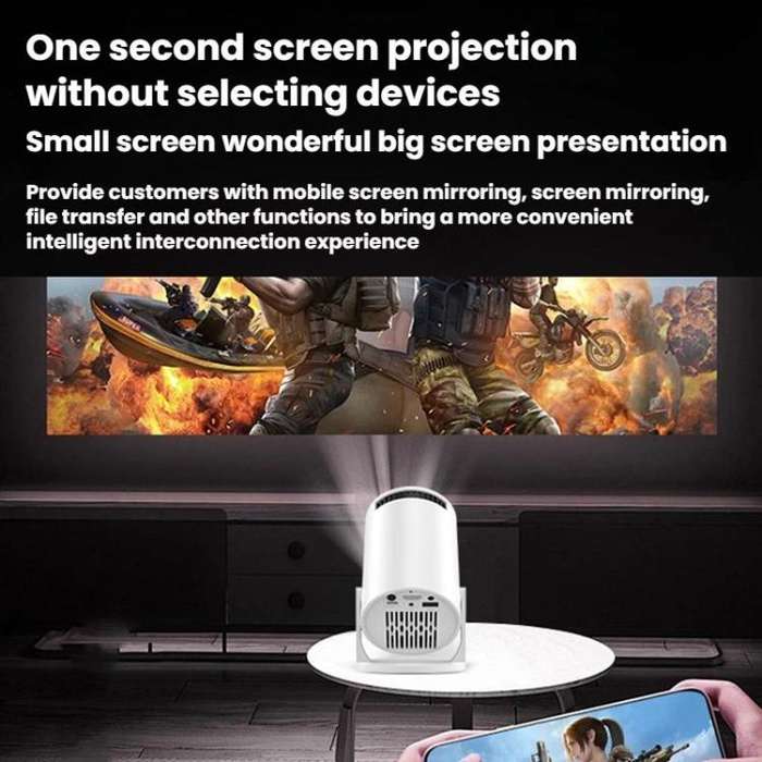 HY200 Home 1080P Projector Mini HD Smart WiFi Projector UK Plug