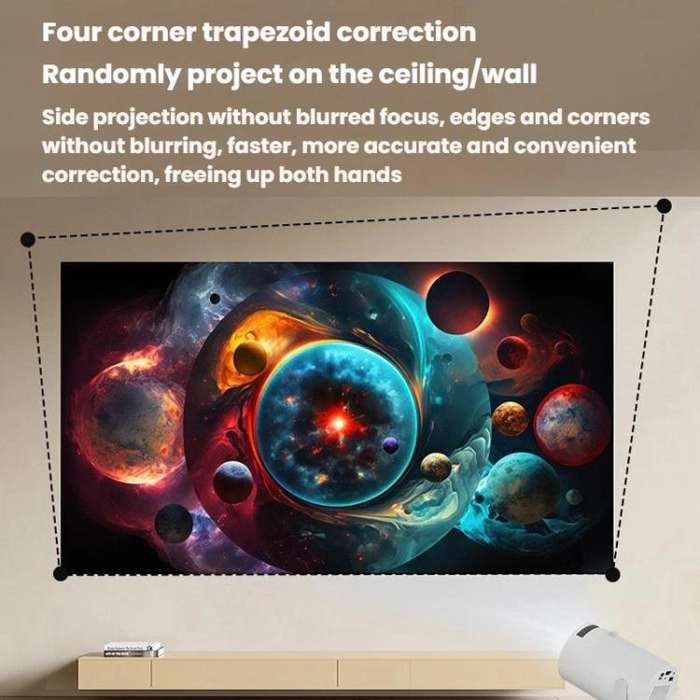 HY200 Home 1080P Projector Mini HD Smart WiFi Projector UK Plug
