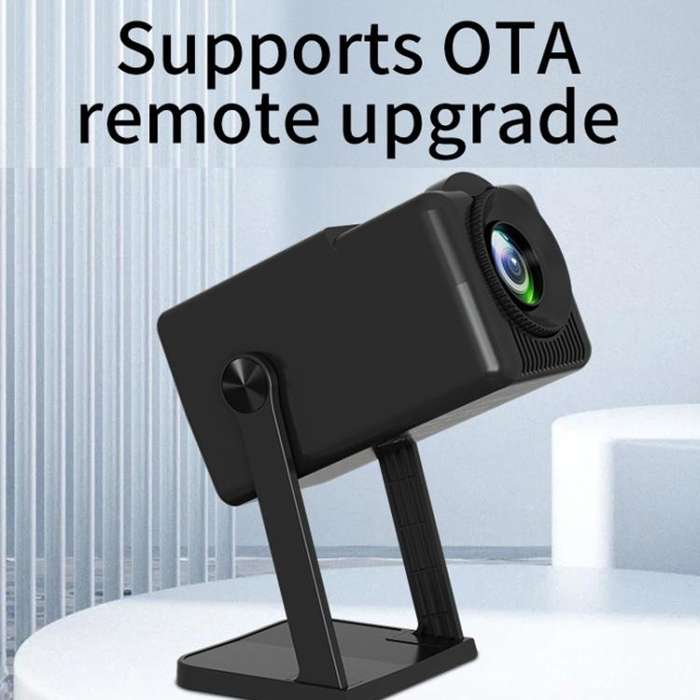 K300 Home 1080P Wireless Projector Mini 4K HD Smart Projector EU Plug(Black)