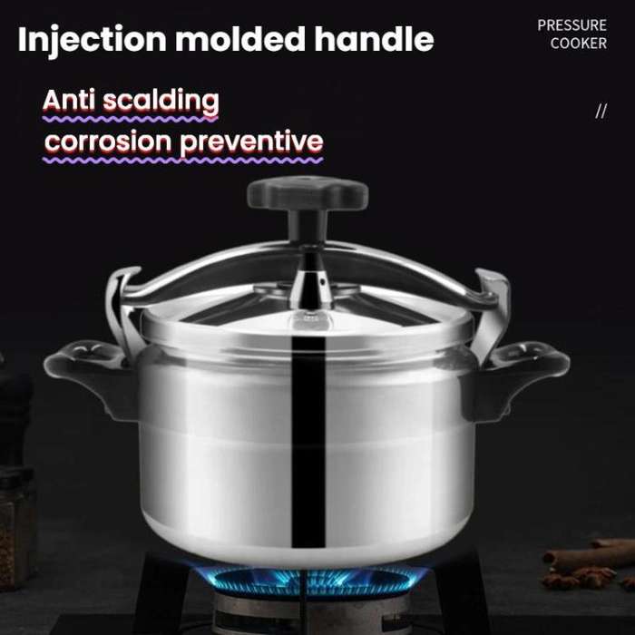 18cm/3L Aluminum Alloy Pressure Cooker with Secure Locking Lid, Explosion-Proof Design for Gas St...