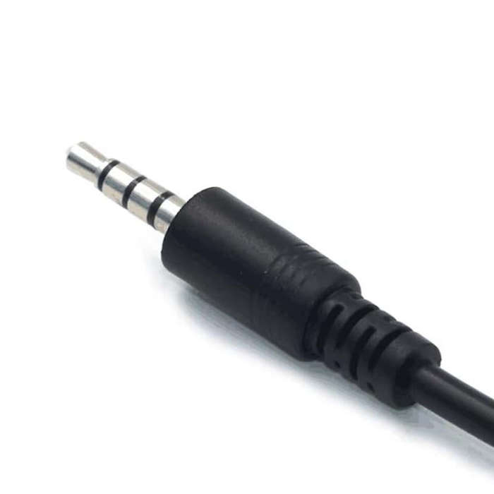 10pcs 3.5mm Male Round Head To USB 2.0 Female USB Disk Car MP3 Data Transmission Cable(Black)