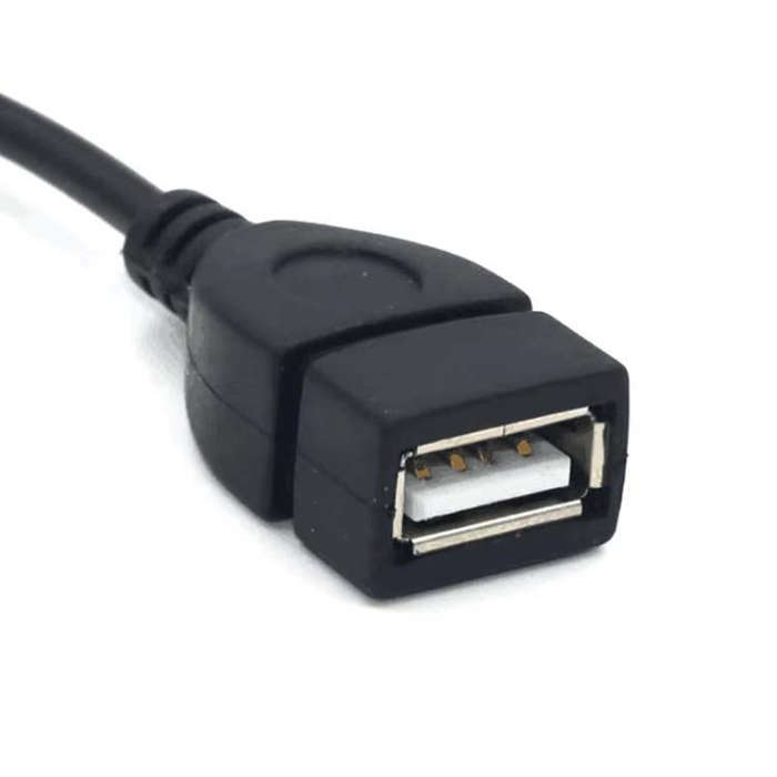 10pcs 3.5mm Male Round Head To USB 2.0 Female USB Disk Car MP3 Data Transmission Cable(Black)