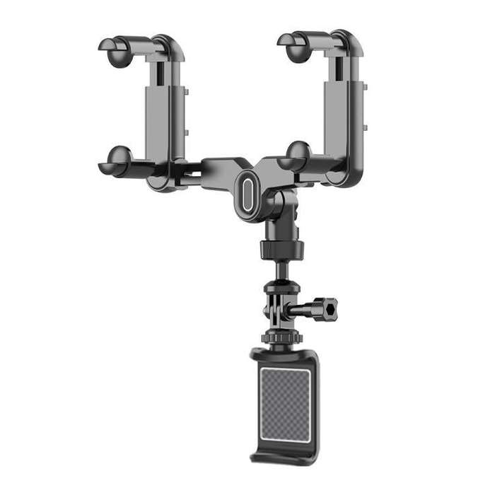 Car Rearview Mirror Bracket Camera Mobile Phone Fixing Base Accessories(With Phone Clip)