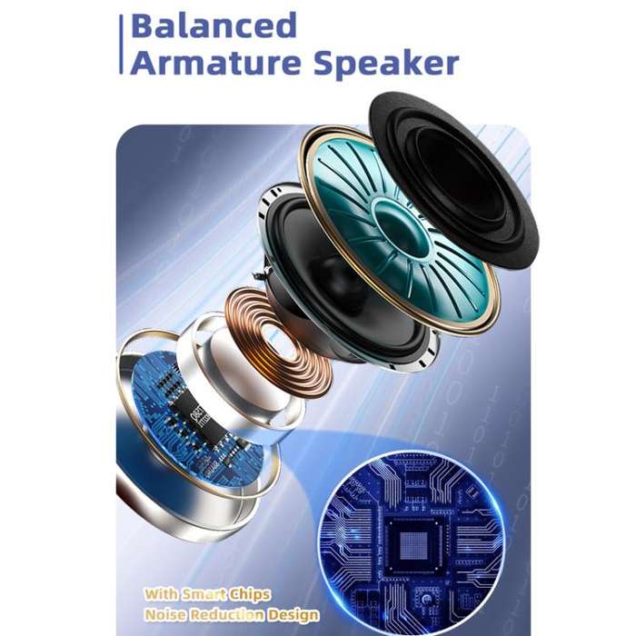 Wireless Invisible Hearing Aid With Digital Display Charging Case & Touch Control White+Black Case
