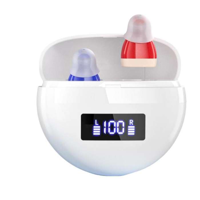 Hearing Aids With Digital Display Charging Case Noise Cancelling Invisible In-Ear Sound Amplifier...
