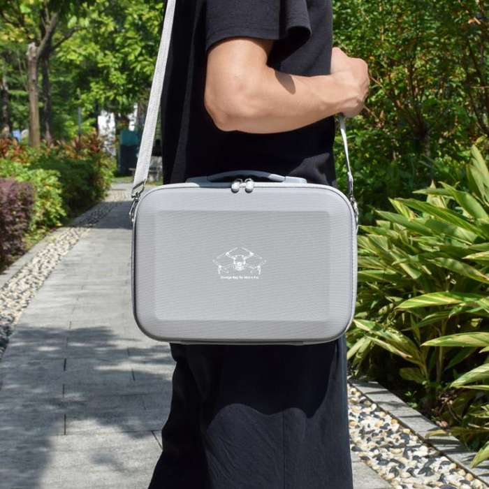 For DJI MINI 4 PRO BRDRC Remote Control Accessories Storage Handbag(Gray)